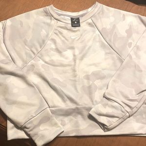 Nike camo crop sweatshirt